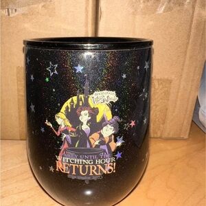 Disney Black Hocus Pocus Glitter Wine Glass